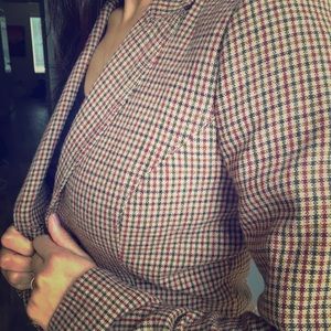 Zara Plaid Blazer Trf Collection